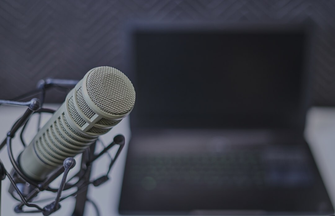 podcast host recording