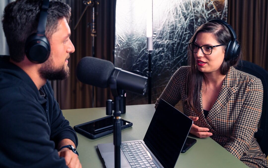 podcast host narrating story
