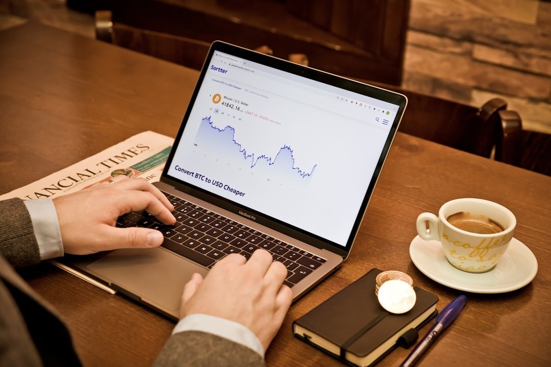 person checking laptop stats