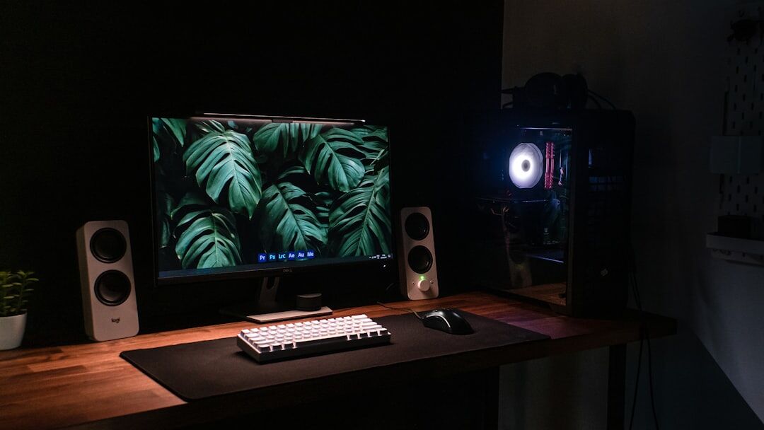 Cozy editing room with armchair and reading lamp